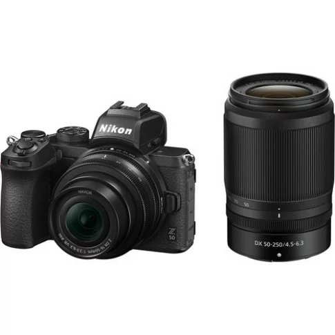 Nikon Z50 Mirrorless Camera with 16-50mm and 50-250mm Lenses and 64GB Card