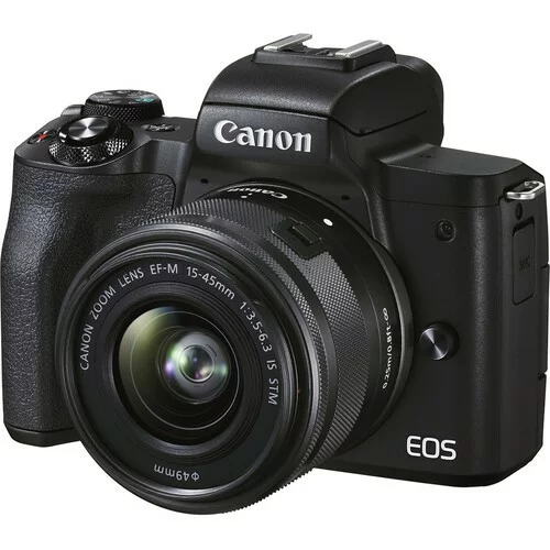 Canon EOS M50 Mark II Mirrorless Camera with 15-45mm Lens (Black)