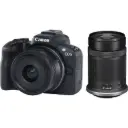 Canon EOS R50 Dual Lens Mirrorless Camera with 18-45mm and 55-210mm Lenses (Black), 5811C022