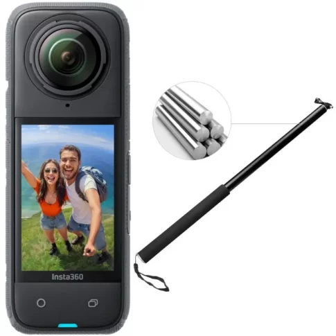 Insta360 X4 Extended Stick Bundle (Action Camera + 3 Meter Selfie Stick Bundle)