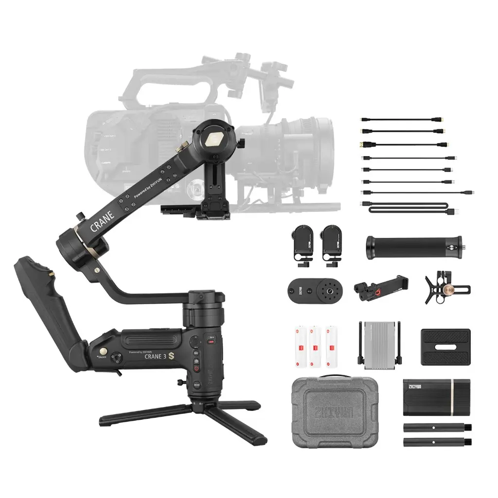 Zhiyun Crane 3S PRO Handheld 3-Axis Gimbal Stabilizer (with 2 Years ZHIYUN India Official Warranty) for DSLR and Mirrorless Cameras (PRO Package)