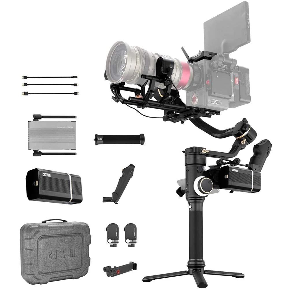 Zhiyun Crane 3S 3-Axis Handheld Gimbal Stabilizer for DSLR Cameras and Camcorder, 6.5kg Payload, Extendable Roll Axis, 12 Hours or Longer Continuous Uptime,...