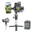 Moza Aircross S Gimbal Stabilizer 3-Axis Handheld Stabilizer For Mobile Phone Dslr Cameras Dual Camera Mount Quick Switch Stay On Vertical Mode Timelapse...