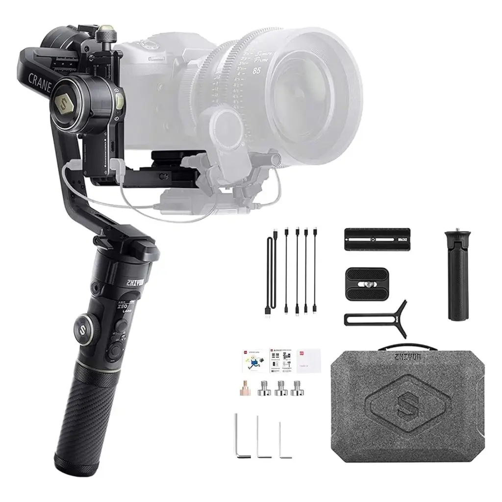 ZHIYUN Zhi Yun Crane 2S 3-Axis Handheld Gimbal Stabilizer for DSLR and Mirrorless Camera Professional Video Equipment- Multicolor