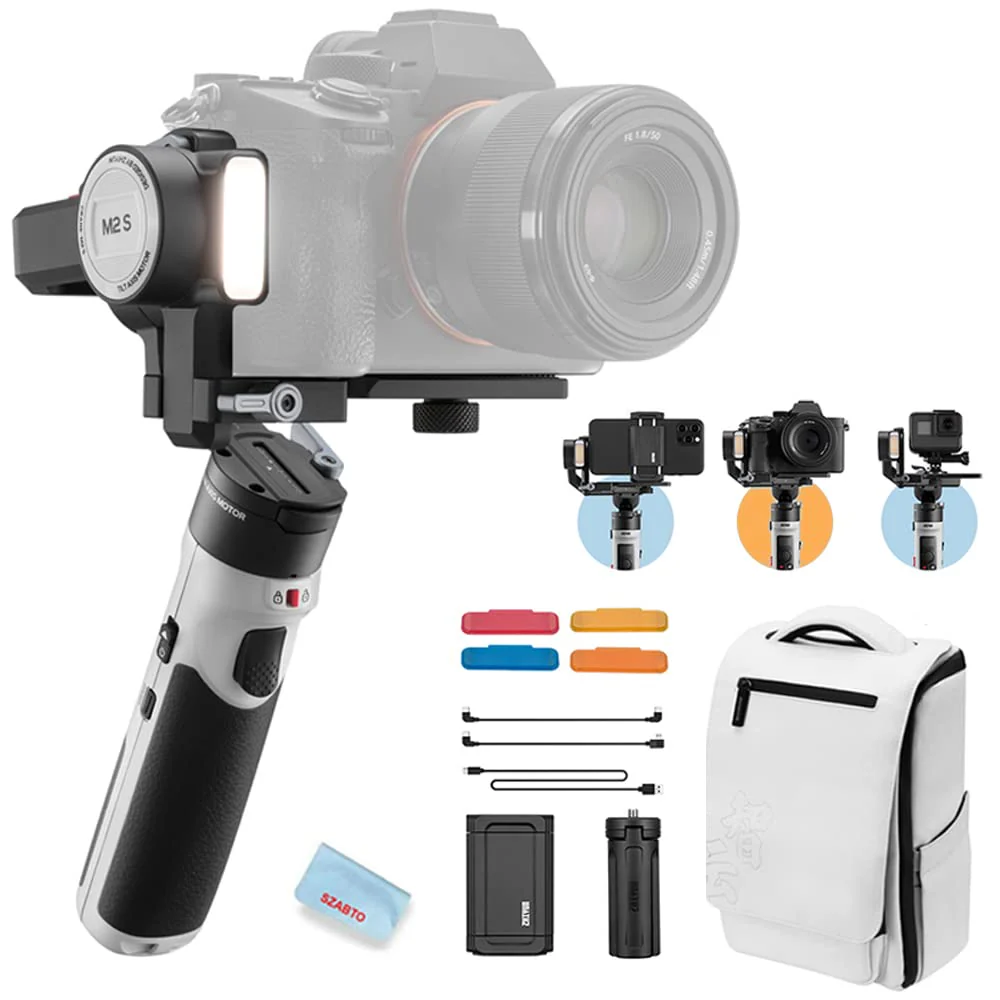 Zhiyun Crane-M2S Combo 3-axis Gimbal Camera Stabilizer for Mirrorless Camera Action Camera Smartphone Gimble for Sony A6600/A6500/A6400 A7C Canon EOS R...