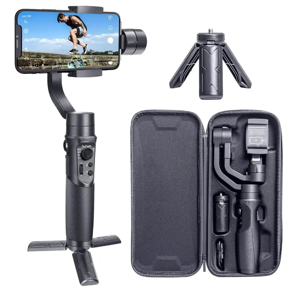 hohem iSteady Mobile Plus 3 Axis Handheld Gimbal Stabilizer for iPhones, Android Phones Featuring Video Stabilizer with Inspection Mode, Sport Mode, Face...
