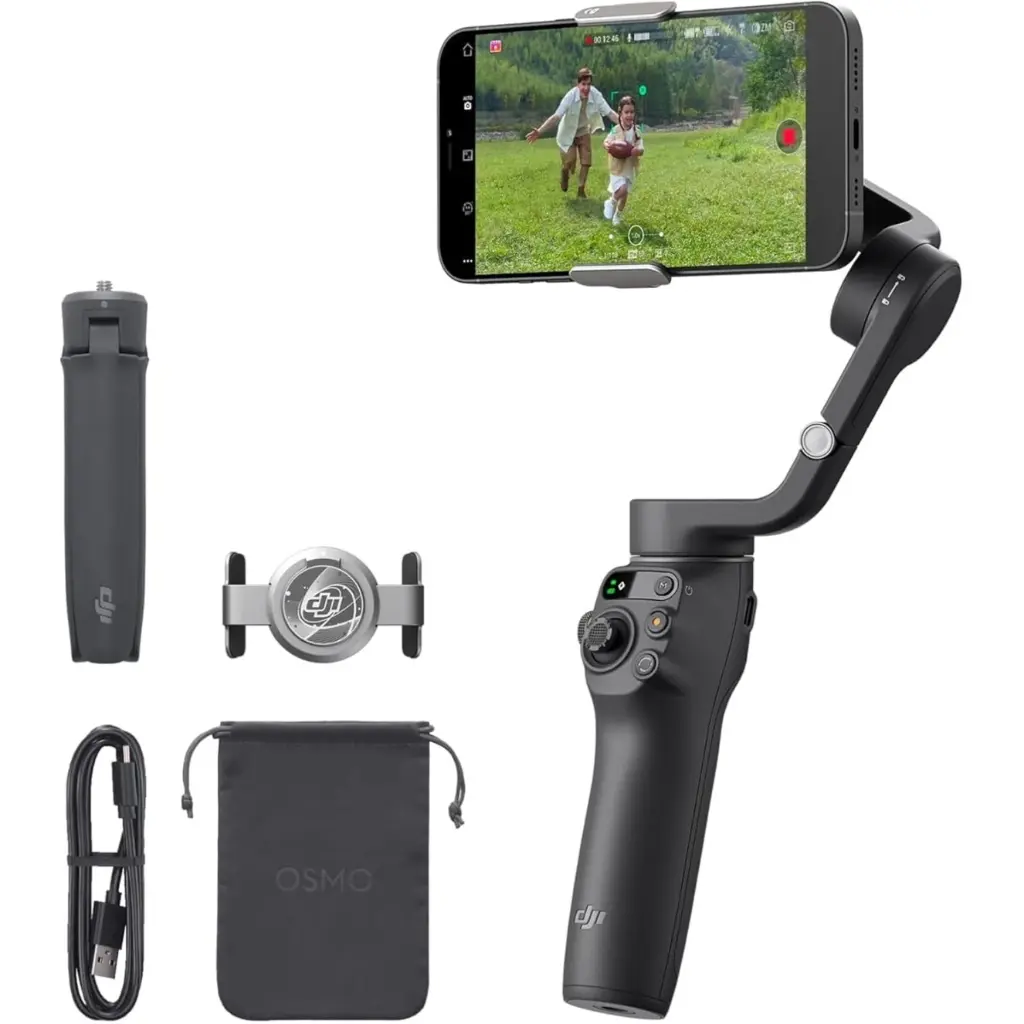 DJI OSMO Mobile 6 Smartphone Gimbal Stabilizer, 3-Axis Phone Gimbal, Built-in Extension Rod, Portable and Foldable for Android & iPhone, Vlogging...