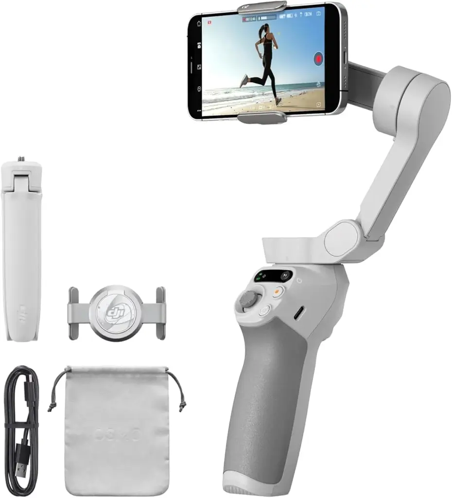 DJI OSMO Mobile SE Intelligent Gimbal 3-Axis Phone Gimbal Portable and Foldable for Android & iPhone with ShotGuides Smartphone Gimbal with ActiveTrack...