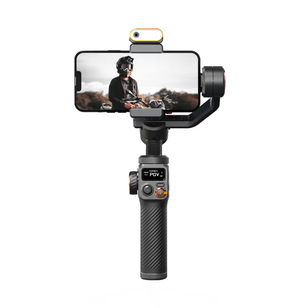 Hohem iSteady M6 Kit Smartphone Gimbal Stabilizer 3-Axis with Magnetic Fill Light AI Tracking Sensor with OLED Display for iPhone Android Max Payload 400g |...