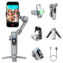 AOCHUAN Smart X Smartphone Gimbal Stabilizer, Handheld 3-Axis Phone Gimbal with LED Fill Light, Portable and Foldable Stabilizer, Vlogging TikTok YouTube...
