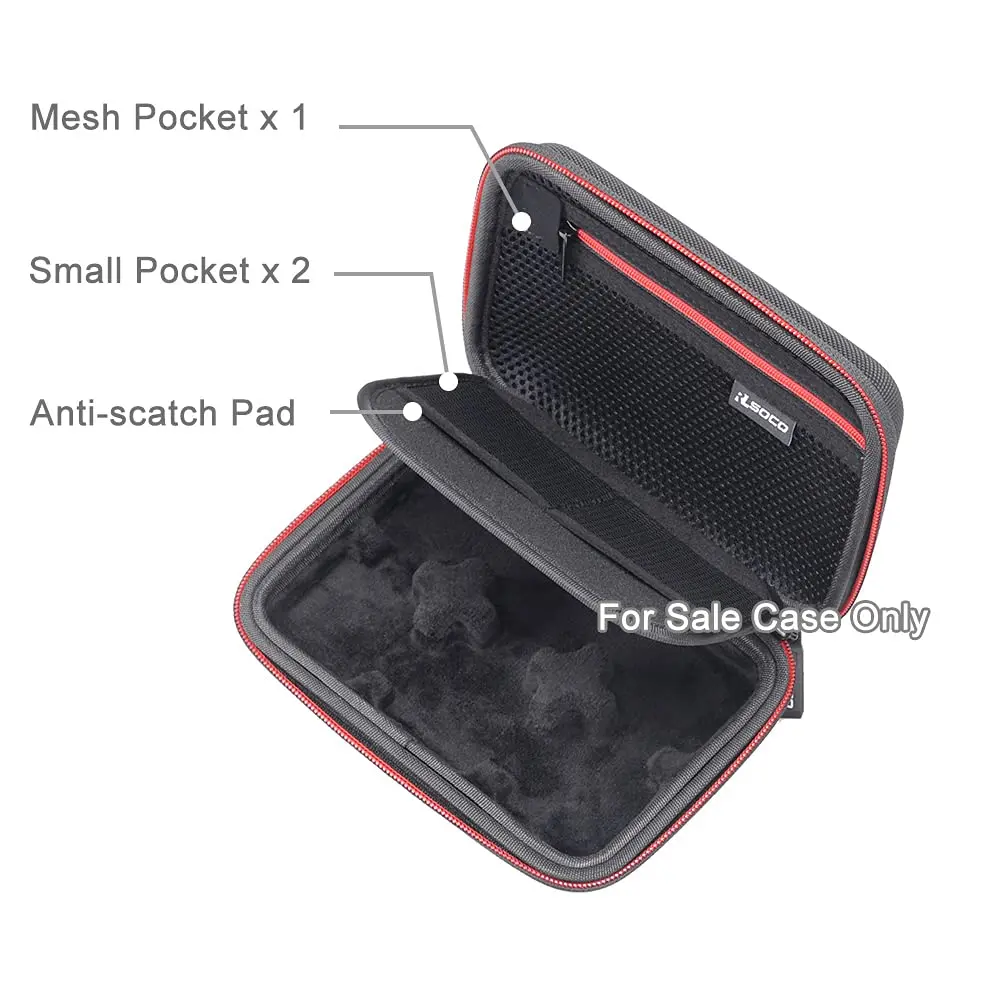 RLSOCO RODE Wireless Go II/RODE Wireless GO Case (Black) - Modern Unisex Microphone Case with Six Slots and Hand Strap