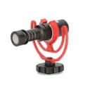 Rode Videomicro Compact On-Camera Unidirectional Wired Microphone with Rycote Lyre Shock Mount, Black