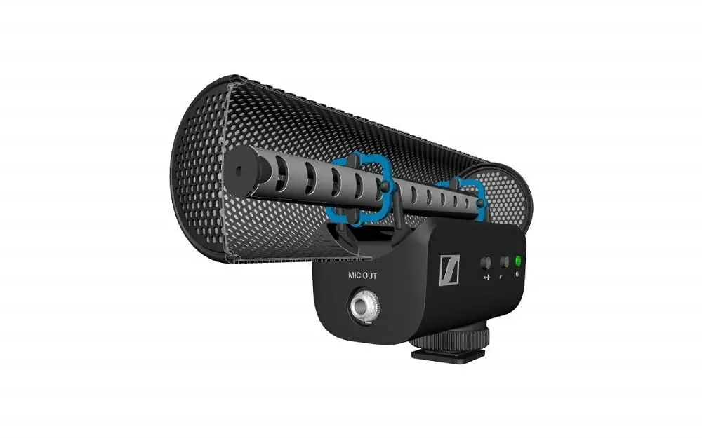Sennheiser MKE 400 Compact On-Camera Shotgun Microphone | Super-Cardioid Directional Pickup | Integrated Wind Protection | 3-Step Sensitivity Switch | Ideal...