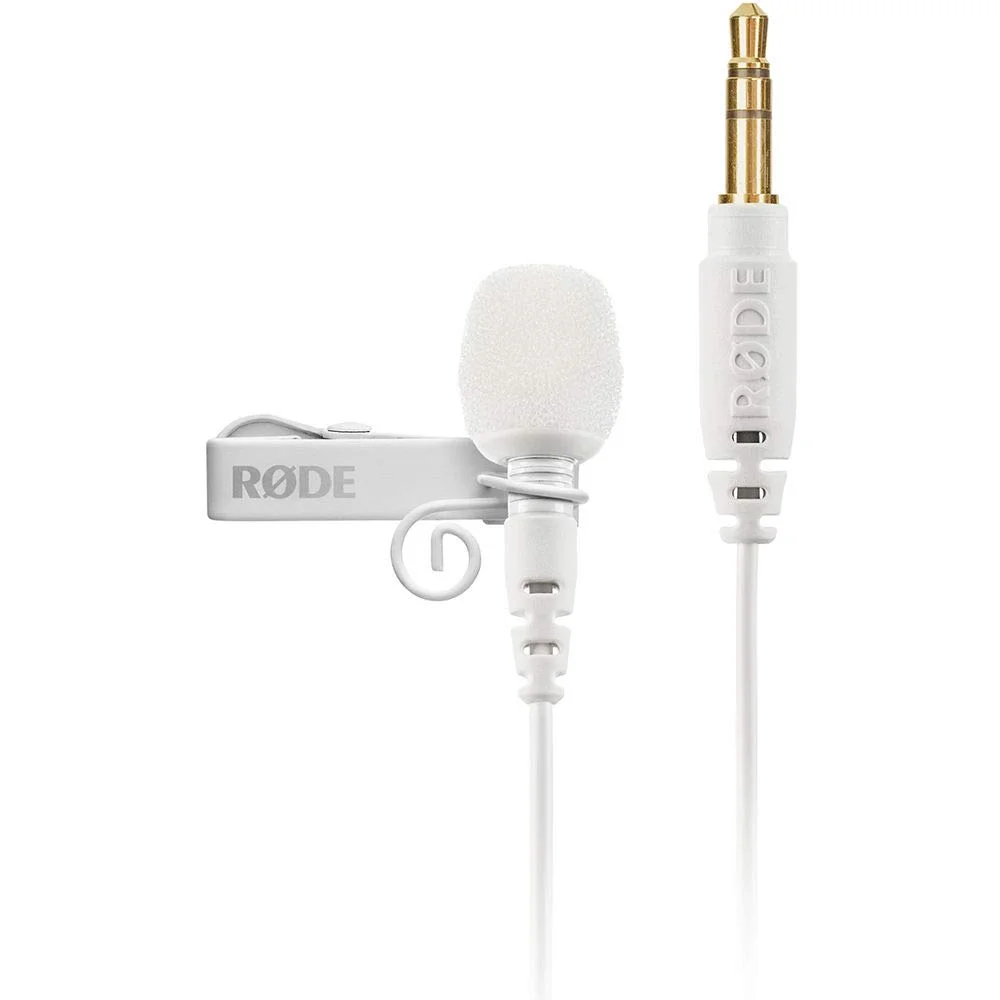 Rode Lavalier Go Professional-Grade Wearable Lapel Microphone White Color Edition - Wired