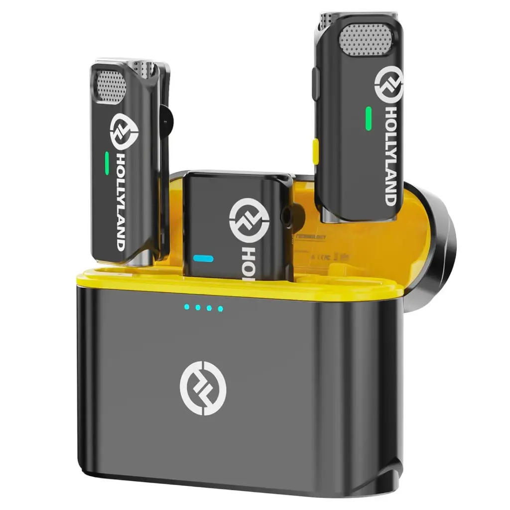 Hollyland Lark M1 Wireless Lavalier Microphone, Dual-Channel Lapel Mic with Noise Cancellation, 656ft 8h, Compatible with iPhone Camera YouTube Video...