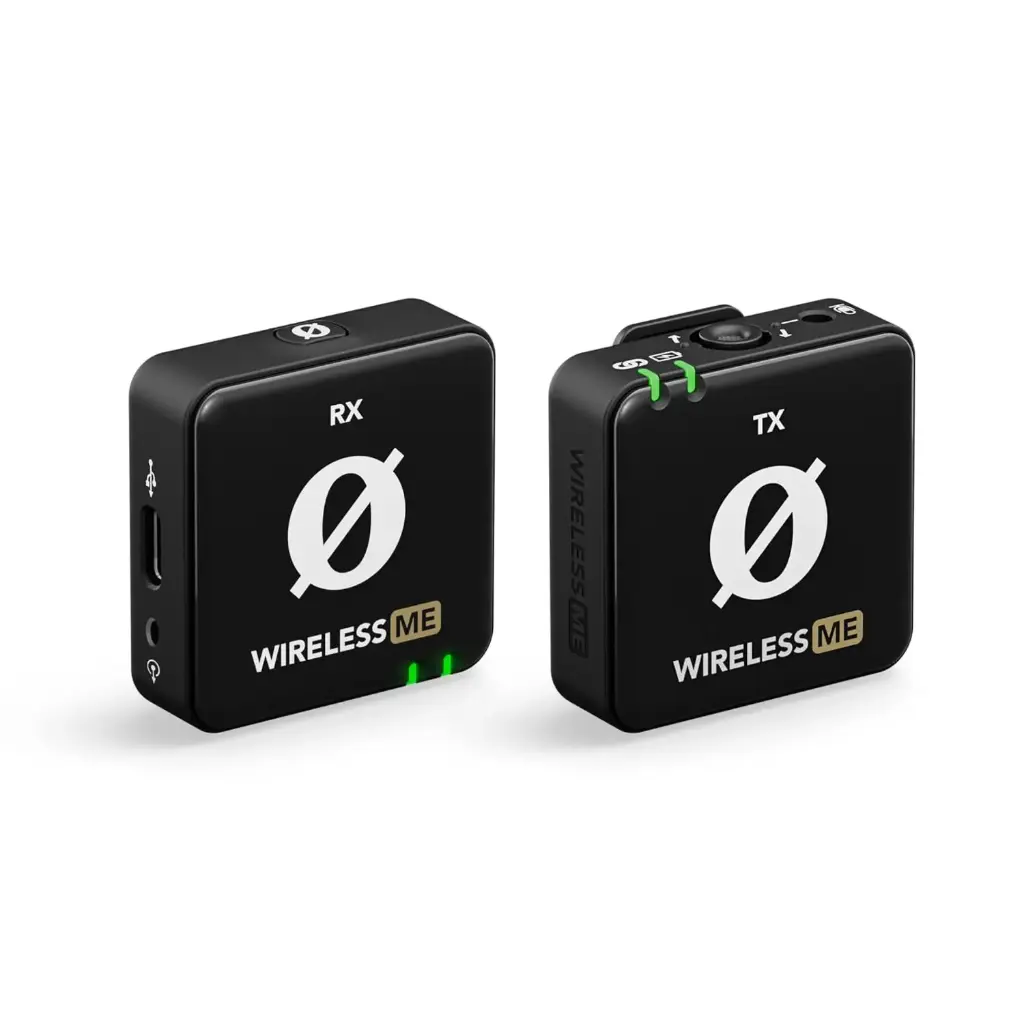Rode Wireless Me Ultra-Compact Wireless Microphone System with Built-in Microphones, Gain Assist Technology and 100 M Range for Filmmaking, Interviews and...
