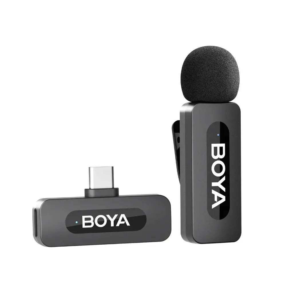BOYA BY-V10 USB-C Wireless Microphone,Mini Lapel Mic with Noise Cancelling Compatibale with Android/Type-C Smartphone Laptop for YouTube Podcast Facebook...