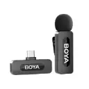 BOYA BY-V10 USB-C Wireless Microphone,Mini Lapel Mic with Noise Cancelling Compatibale with Android/Type-C Smartphone Laptop for YouTube Podcast Facebook...