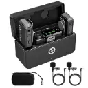 Hollyland LARK MAX Wireless Microphone System with ENC Noise Canceling Studio Audio Quality Camera Mic with Up to 14H Backup Record 22H Duration 820 ft...