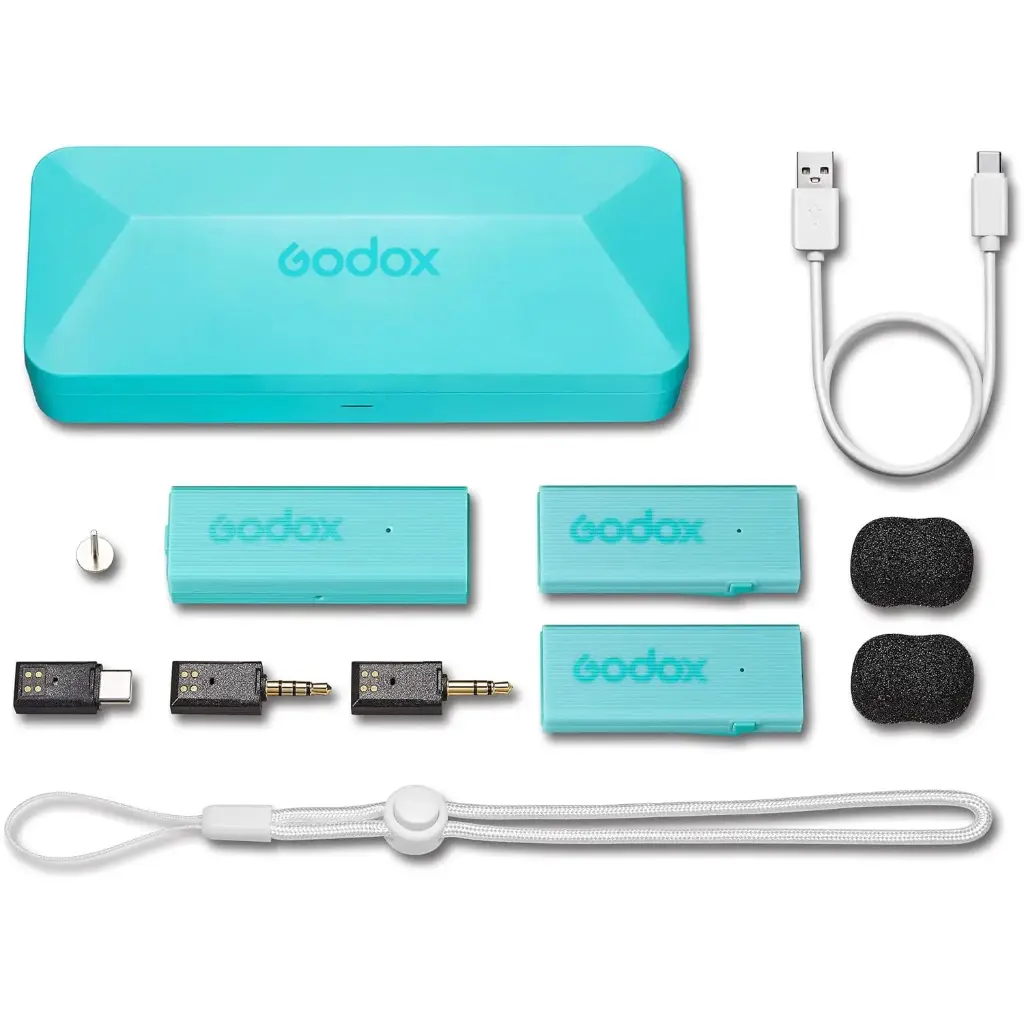 Godox MoveLink Mini UC 2-Person Wireless Microphone System for Cameras & Mobile Devices (Macaron Green)