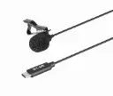 Boya by-M3 Digital USB Lavalier Microphone for Type C Android Smartphone Podcast Vlog Interview Audio Video Record Mic V-Logging (Omnidirectional, Black)