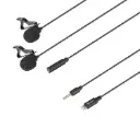 BOYA BY-M2D - Digital Dual Lavalier Microphones for iOS Devices, Black