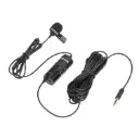 Boya ByM1 Auxiliary Omnidirectional Lavalier Condenser Microphone with 20ft Audio Cable (Black)