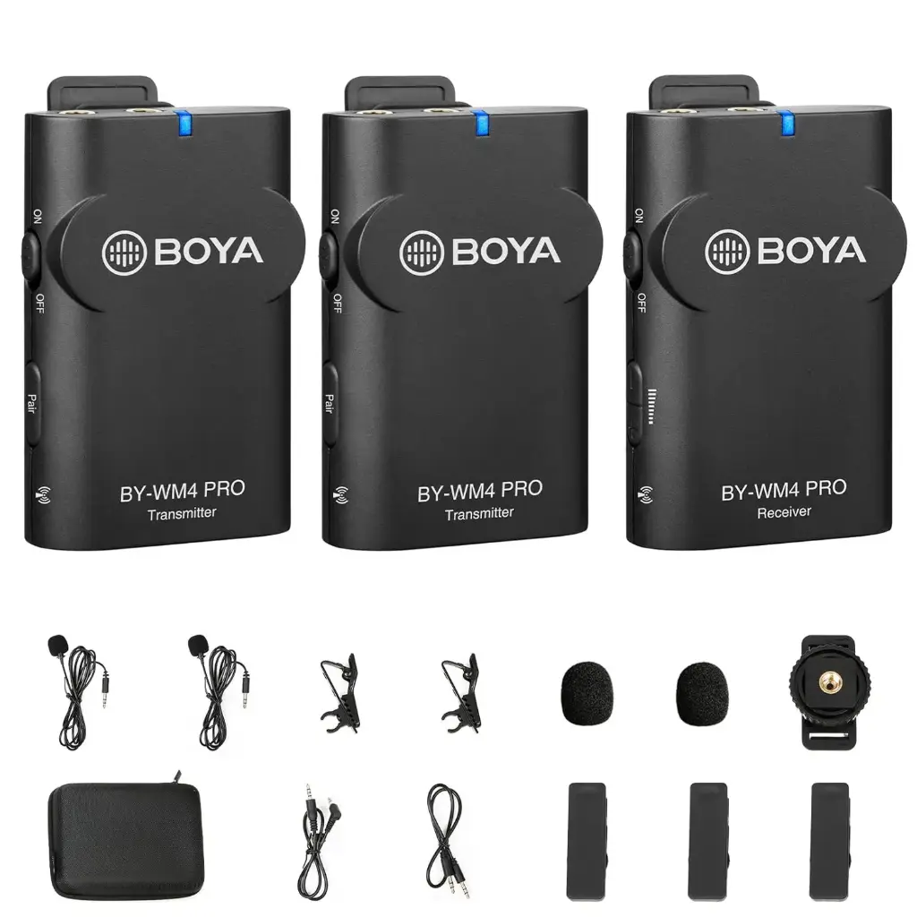Boya by-WM4 PRO-K2 Dual-Channel Digital Wireless Auxiliary Omnidirectional Microphone