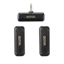 Boya BY-WM3T2-M2 2.4GHz Wireless Lavalier Microphone Plug Play Microphones for Camera Recorder Noise Cancellation Mute Dual Cordless Mini Clip On Mic for...