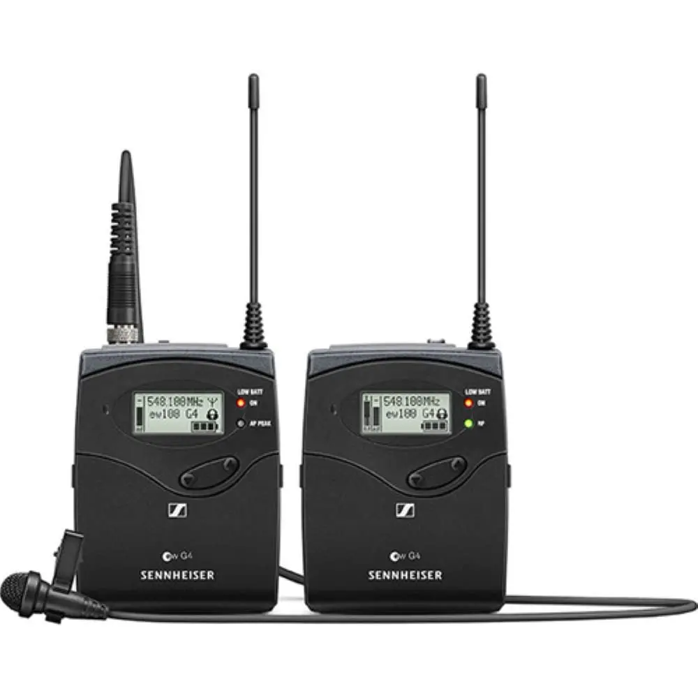 SENNHEISER EW 112P G4-A Portable Wireless Lavalier Microphone System | ME 2-II Omni Clip-On Mic | Rugged Bodypack Transmitter| Ideal for Filmmaking,...