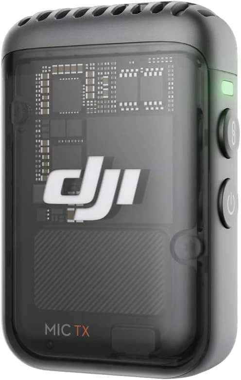 DJI Mic 2 Transmitter (Shadow Black), Wireless Microphone with Intelligent Noise Cancelling, 14-Hour Internal Recording, 6-Hour Battery, Magnetic Attachment...