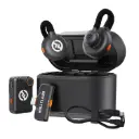 Hollyland Lark M2S Combo (Camera RX+USB-C RX) Wireless Microphone for iPhone/Camera/Android/PC, Titanium Clip, Noise Cancelling, 30H Use, for YouTube, Content Creation, (with Lightning Cable, No RX)