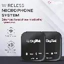 Digitek® (DWM 101 Wireless Microphone System with ANC Noise Reduction, 360° Sound Capture, 100M Range, Upto 12 Hrs Working Time, for DSLR Camera, Android...