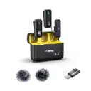 Digitek® DWM 105 2 in 1 Wireless Microphone System with ANC Mode, 50 Wireless Range, 6-Hour Working mTime, Plug & Play Auto Pairing, Compatible with...