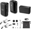 DJI Mic Dual-Transmitter Compact Digital Wireless Microphone System/Recorder for Camera & Smartphone, 2.4 GHz with 2X TASL500 Lavalier Microphone
