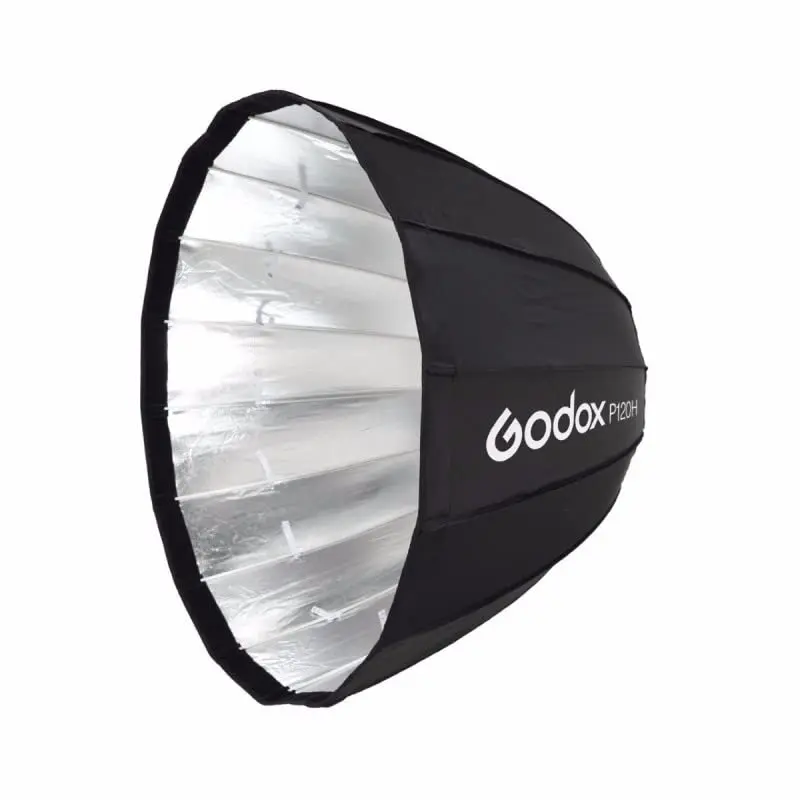 Godox P120H 120cm Deep Parabolic Soft Box with Bowens Mount Adapter Ring for Aperture (Black)
