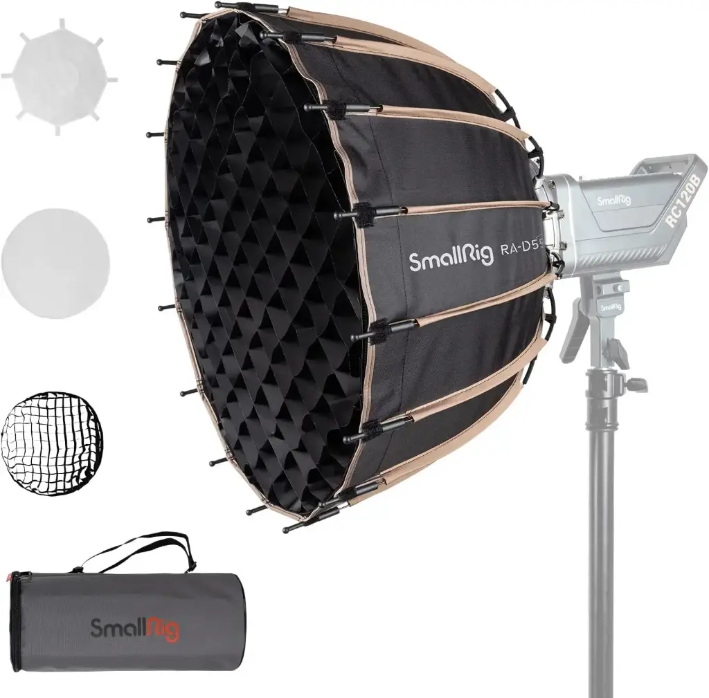SMALLRIG Parabolic Softbox Quick Release RA-D55 55cm/21.6inch Deep Parabolic Soft Box for Bowens Mount COB Lights for SMALLRIG for Neewer for Aputure for...