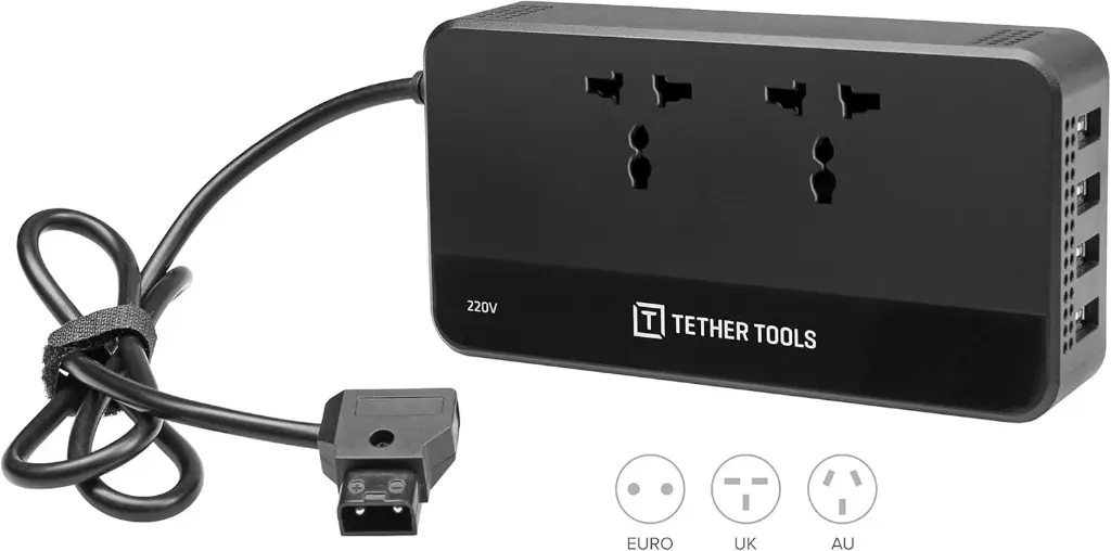Tether Tools ONsite D-Tap to AC Power Supply, 220V International Version