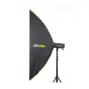 Jenie Strip Box softbox 35x150CM with Grid Lightweight, Portable, Quick Set-up and Folding, Comes with Carry Bag – Compatible with Aputure, Godox, Digitek,...