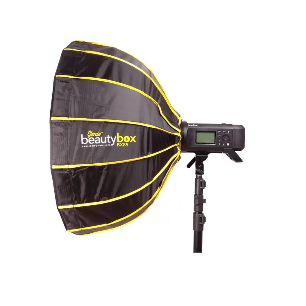 Jenie Beautybox Softbox with Grid 85CM / Bowens/Silver/Lightweight, Portable, Quick Set-up and Folding, Comes with Carry Bag – Compatible with Aputure,...