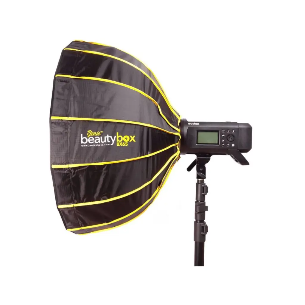 Jenie Beautybox Softbox with Grid 65CM / Bowens/Silver/Lightweight, Portable, Quick Set-up and Folding, Comes with Carry Bag – Compatible with Aputure,...