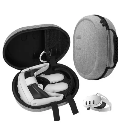 Meta Quest 3 / 3s Carry Case Storage Bag, Suitable for Travel and Home Storage with Mesh Pocket & Customized Space