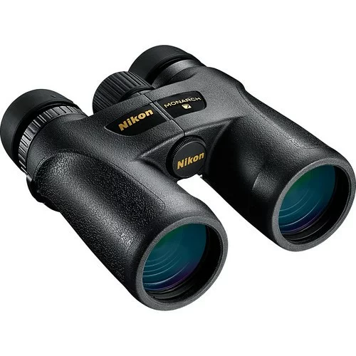 Nikon Monarch 7 Binoculars 10×42 ATB Black with Neck Strap, Carrying Case, Rainguard & Objective Lens Cap