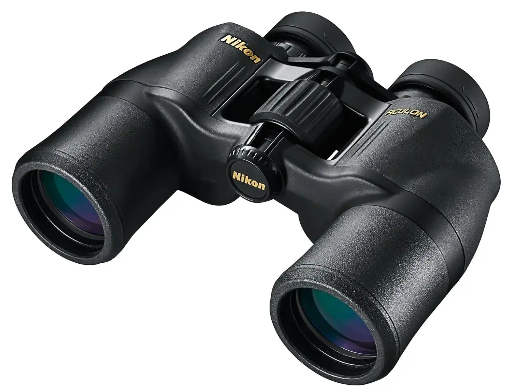 Nikon 8×42 Aculon A211 Binoculars Black with Carrying Case, Neck Strap, Ocular Rainguard & Lens Cap