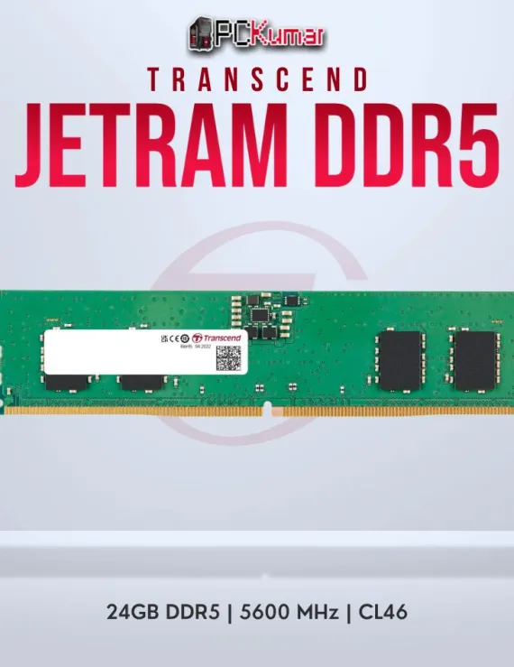 Transcend JM5600ALE-24G 24GB JM DDR5 5600 U-DIMM 1Rx8 3Gx8 CL46 1.1V