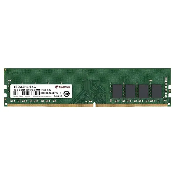 Transcend TS2666HLH-4G 4GB DDR4 2666 U-DIMM 1Rx8 512Mx8 CL19 1.2V