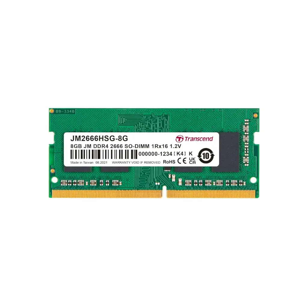 Transcend JM2666HSG-8G 8GB JM DDR4 2666 SO-DIMM 1Rx16 1Gx16 CL19 1.2V
