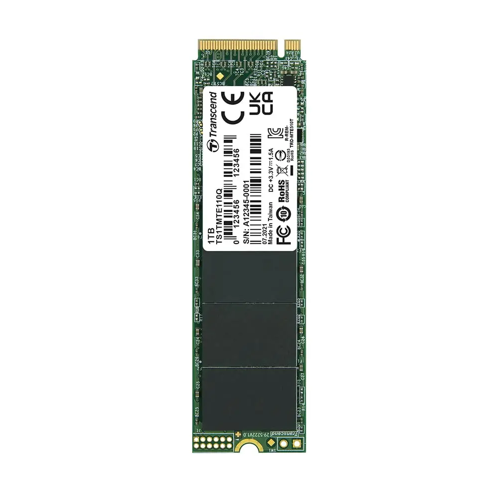 Transcend TS1TMTE110Q 1TB, M.2 2280,PCIe Gen3x4, NVMe, QLC, DRAM-less