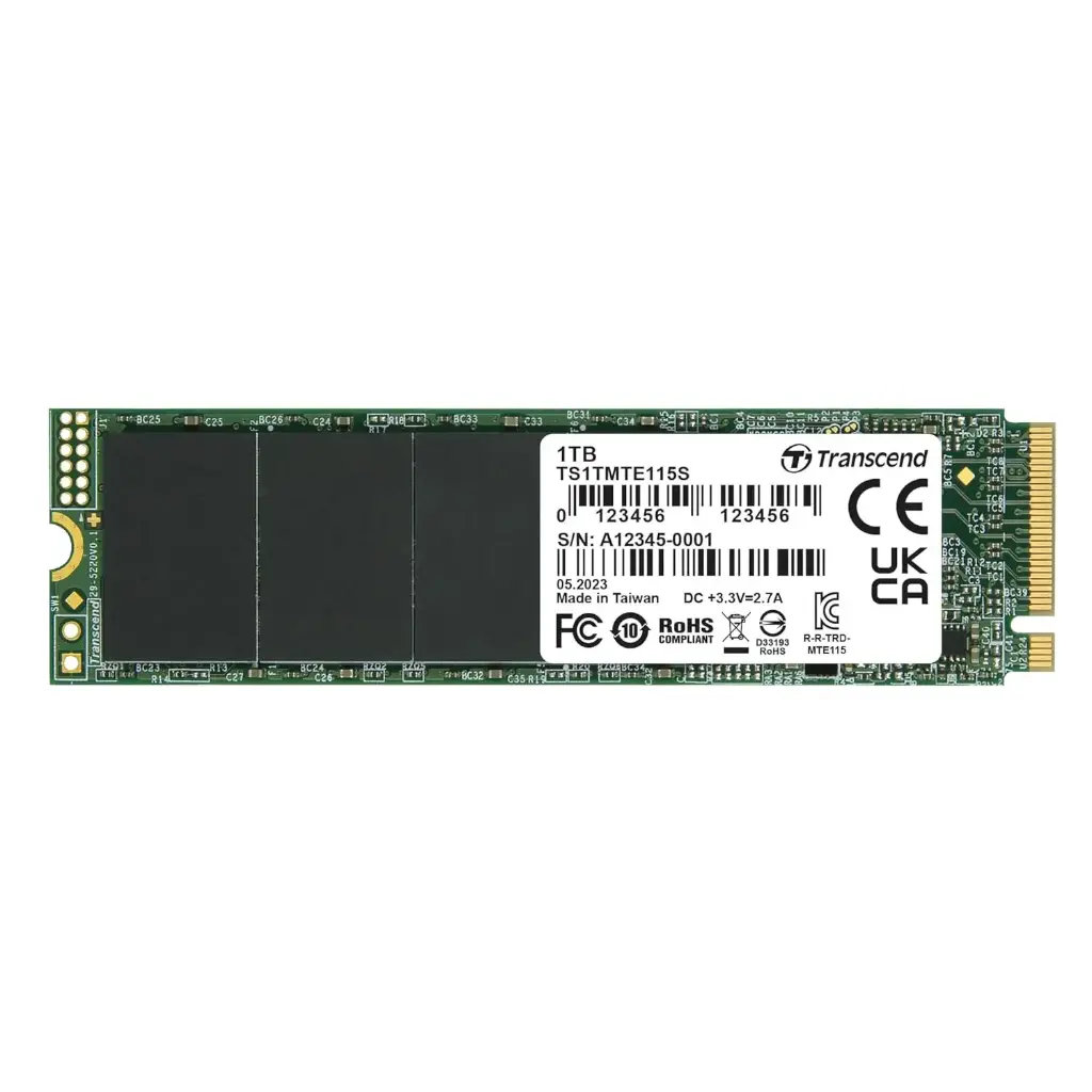 Transcend TS1TMTE115S 1TB, M.2 2280,PCIe Gen3x4, NVMe, TLC, DRAM-less