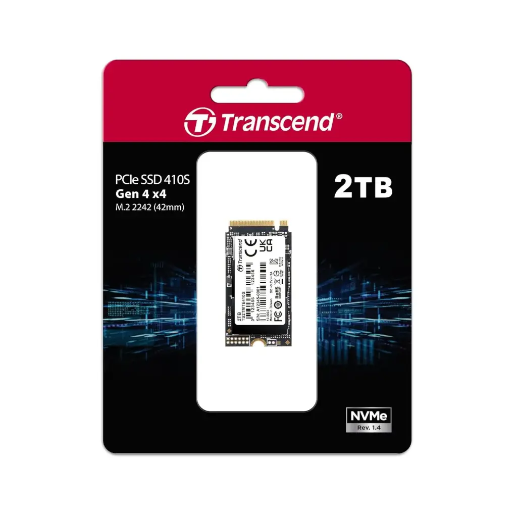 Transcend TS1TMTE410S 1TB, M.2 2242, PCIe Gen4x4, NVMe, 3D TLC, DRAM-less